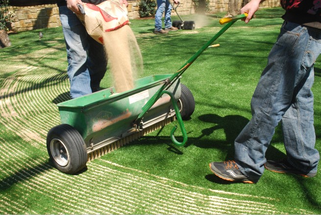 Huntsville artificial grass installation - base layer